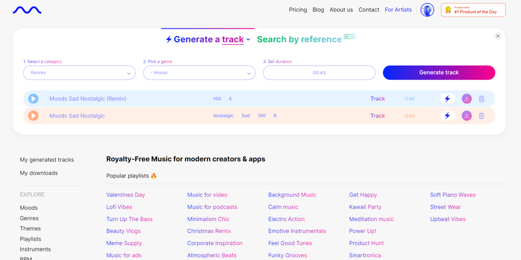 Screenshot 2022 04 02 003809 AI Music Generator Free